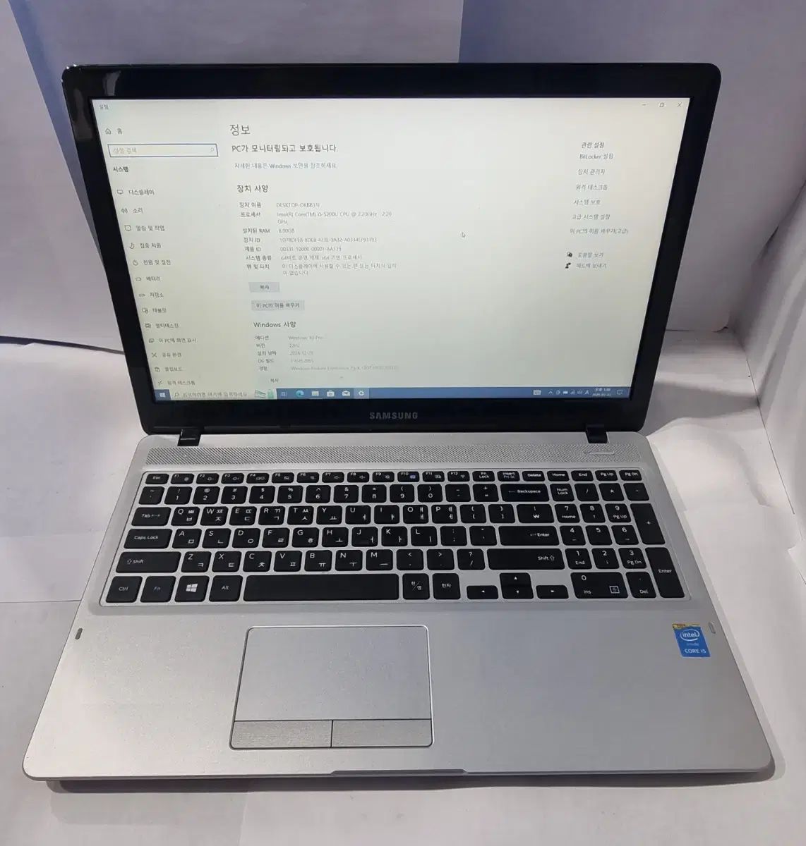 삼성노트북 i5 5200U 8G SSD 250G